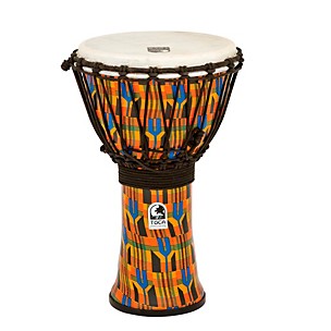 Toca Freestyle Kente Cloth Rope Tuned Djembe