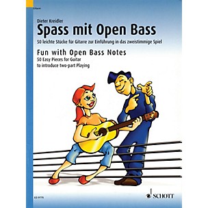 Schott Fun With Open Bass Notes (50 Easy Pieces for Guitar to introduce two-part playing) Schott Series