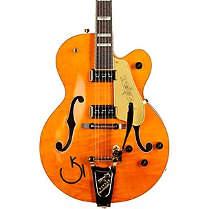 Gretsch Guitars G6609TFM Players Edition Broadkaster Center Block Electric Guitar With String-Thru Bigsby and Flame Maple