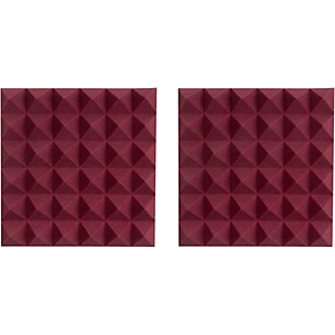 Gator GFW-ACPNL1212P-2PK Pair of 2 Inch - Thick Acoustic Foam Pyramid Panels 12x12