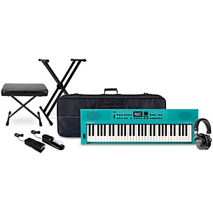 Roland GO:KEYS 5 Keyboard with Tascam TH-200X Studio Headphone Package (Pedals/Bench/Stand/Bag Included)