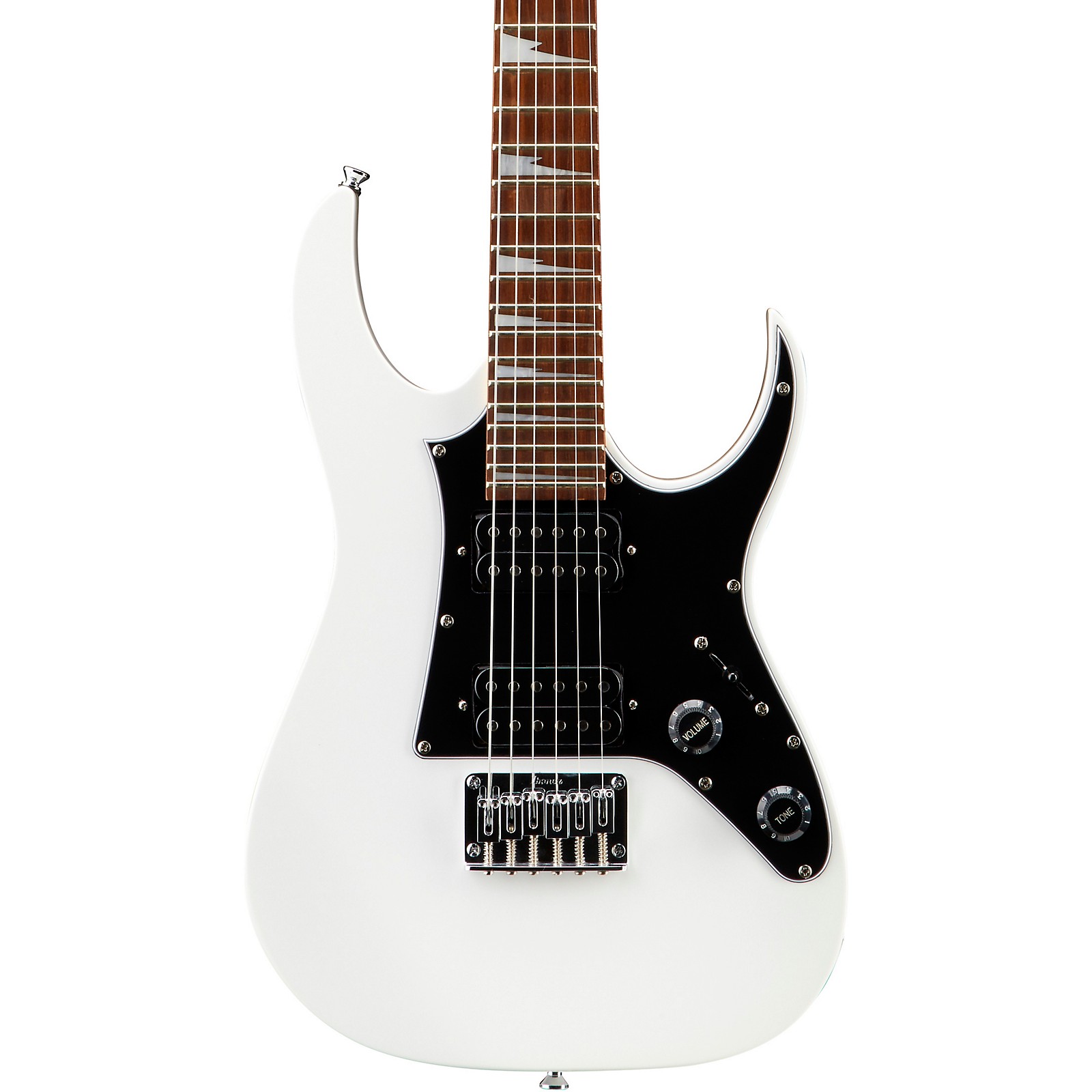 Ibanez black store and white guitar