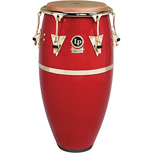 LP Galaxy Fiberglass Fausto Cuevas III Signature Conga, Arena Red With Gold Hardware
