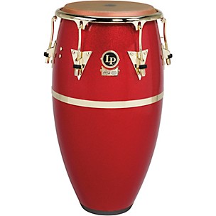 LP Galaxy Fiberglass Fausto Cuevas III Signature Conga, Arena Red With Gold Hardware