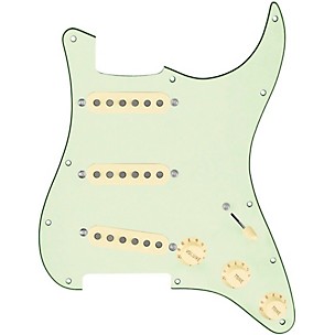 920d Custom Generation Loaded Pickguard For Strat With Aged White Pickups and Knobs and S5W-BL-V Wiring Harness