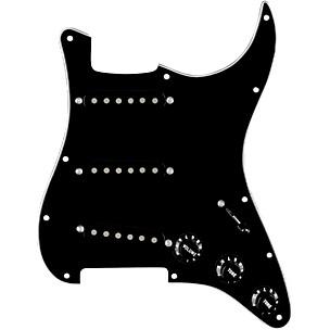 920D Custom Generation Loaded Pickguard For Strat With Black Pickups and Knobs and S5W-BL-V Wiring Harness