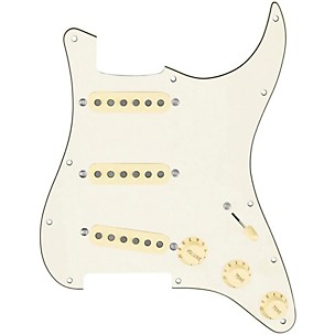 920d Custom Generation Loaded Pickguard for Strat With Aged White Pickups & Knobs, S5W Wiring Harness