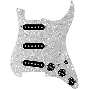 920d Custom Generation Loaded Pickguard for Strat With Black Pickups & Knobs, S7W Wiring Harness