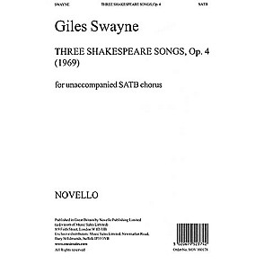Music Sales Giles Swayne: Three Shakespeare Songs Op.4 SATB Music Sales America Series