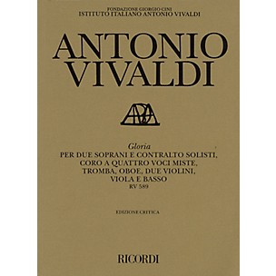 Ricordi Gloria RV589 (Critical Edition Score) Composed by Antonio Vivaldi