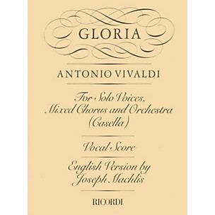 Ricordi Gloria RV589 (Vocal Score) SATB Composed by Antonio Vivaldi Edited by Maffeo Zanon