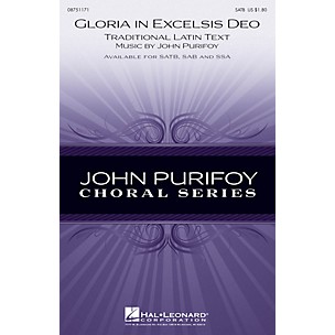 Hal Leonard Gloria in Excelsis Deo SAB Composed by John Purifoy