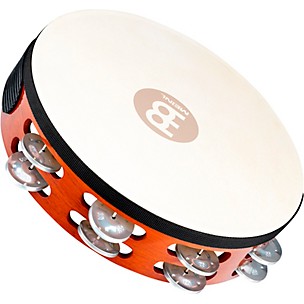 MEINL Goat-Skin Wood Tambourine Two Rows Aluminum Jingles