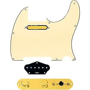 920D Custom Gold Foil Loaded Pickguard for Tele With T4W-REV-G Control Plate