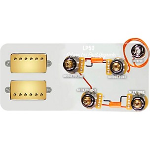 920d Custom Gold Roughneck Humbuckers & LP50-SPLIT Wiring Harness Combo Kit