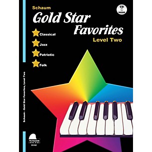 Schaum Gold Star Favorites (Level Two) Educational Piano Book with CD (Level Late Elem)