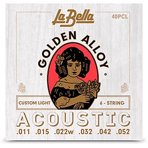 LaBella Golden Alloy 6-String Acoustic Guitar Strings