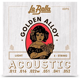 LaBella Golden Alloy 6-String Acoustic Guitar Strings