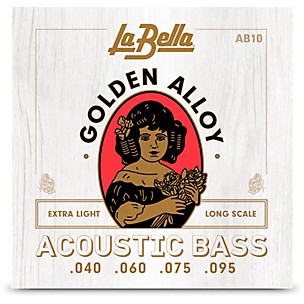 LaBella Golden Alloy Long Scale Acoustic Bass Strings