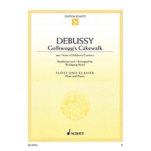 Schott Golliwogg's Cakewalk (from Children's Corner for Flute and Piano) Woodwind Solo Series Softcover