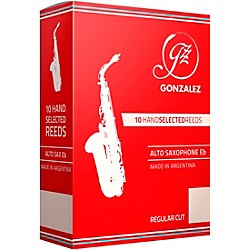 Box of 10 Gonzalez Eb Alto Saxophone Reeds Strength 1.75 