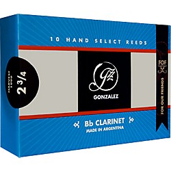 Box of 10! New Gonzalez F.O.F Size 3 1/2 Hand-Selected Bb Clarinet Reeds 