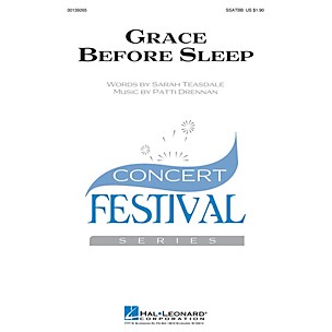 Hal Leonard Grace Before Sleep SSATBB composed by Patti Drennan