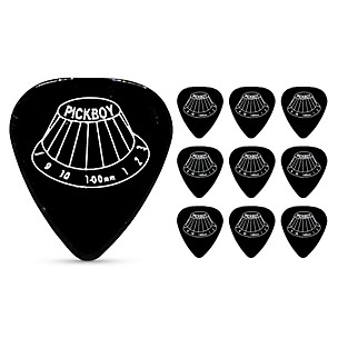 Pick Boy Guitar Knob Black Celltex Guitar Picks