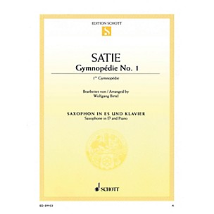 Schott Gymnopédie No. 1 (Arranged for Alto Saxophone and Piano) Woodwind Series Book