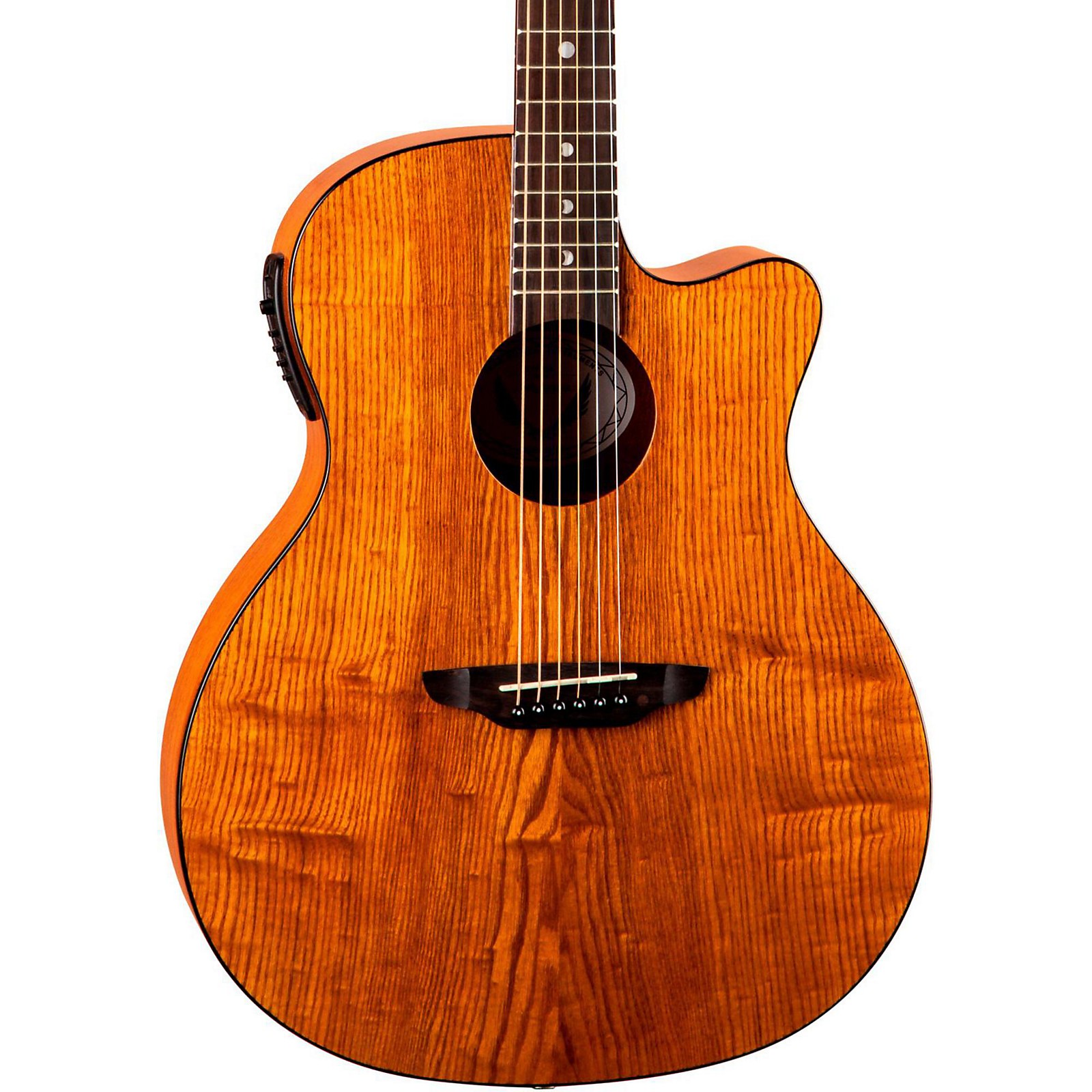 即発送 Luna guitar GYP E ASH DEANのハードケース付き Luna Gypsy Grand Concert Ash Acoustic-Electric Guitar Natural