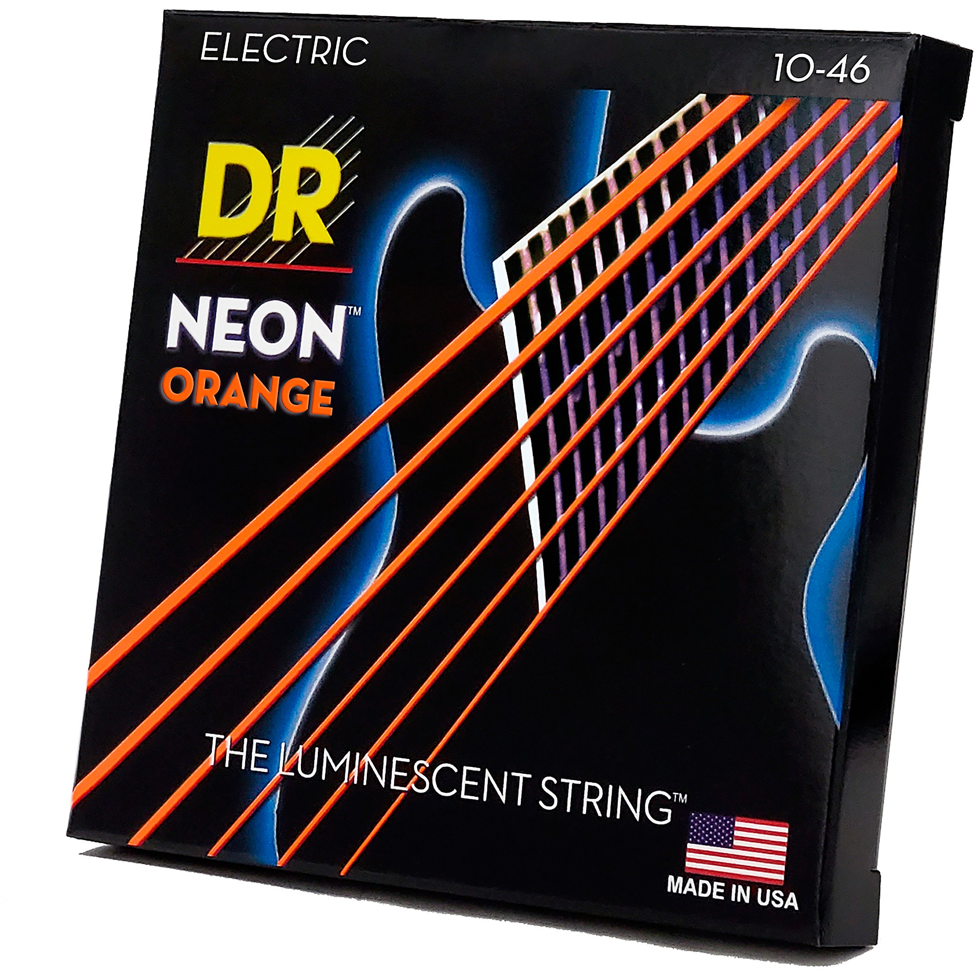 DR Strings NEON Hi-Def Orange SuperStrings Medium Electric Guitar