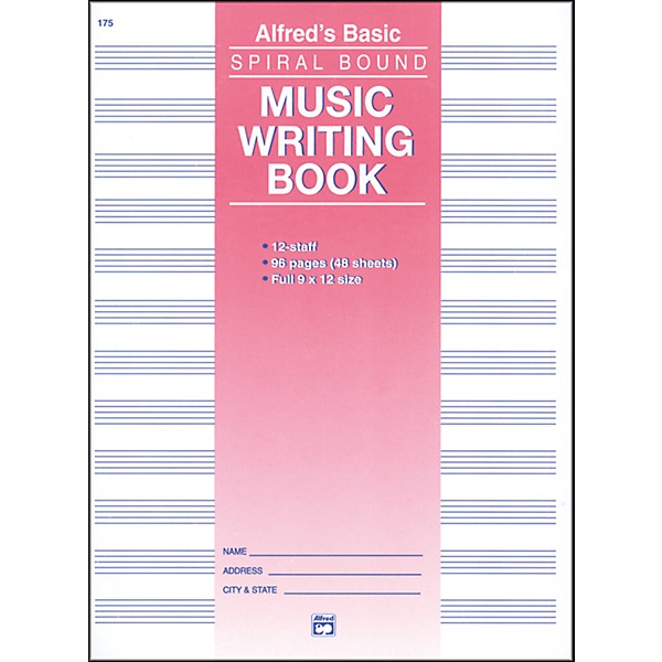 Alfred 12 Stave Music Writing Book (9 x 12) Music & Arts