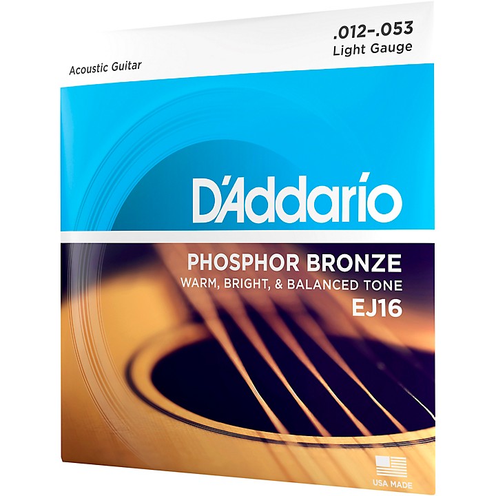 D Addario EJ16 Phosphor Bronze Light Acoustic Guitar Strings