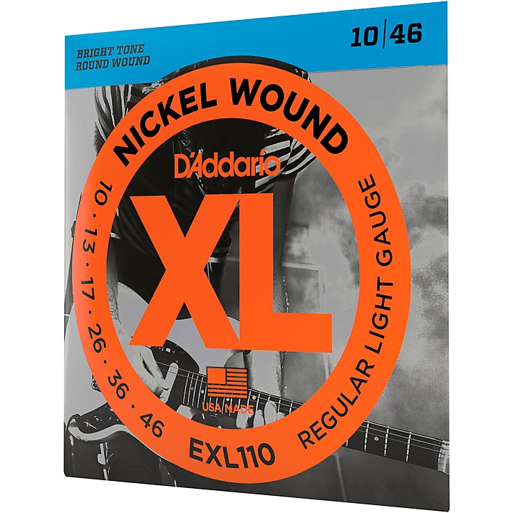 D'Addario EXL110 XL Nickel Wound Electric Guitar Strings - .010-.046  Regular Light