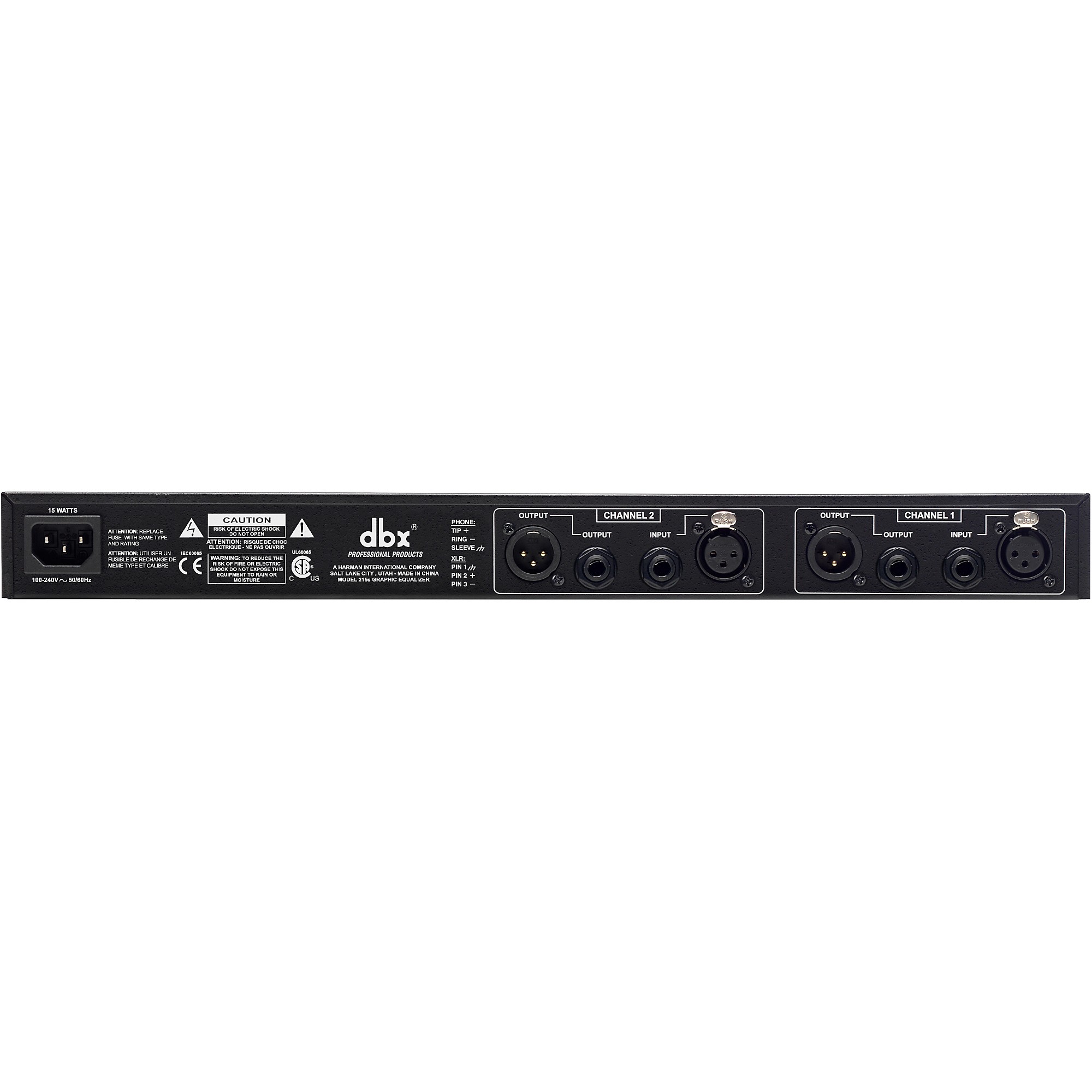 dbx 215s Dual-Channel 15-Band Graphic Equalizer | Music & Arts
