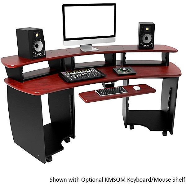 Omnirax Omnidesk Audio Video Editing Workstation Mahogany