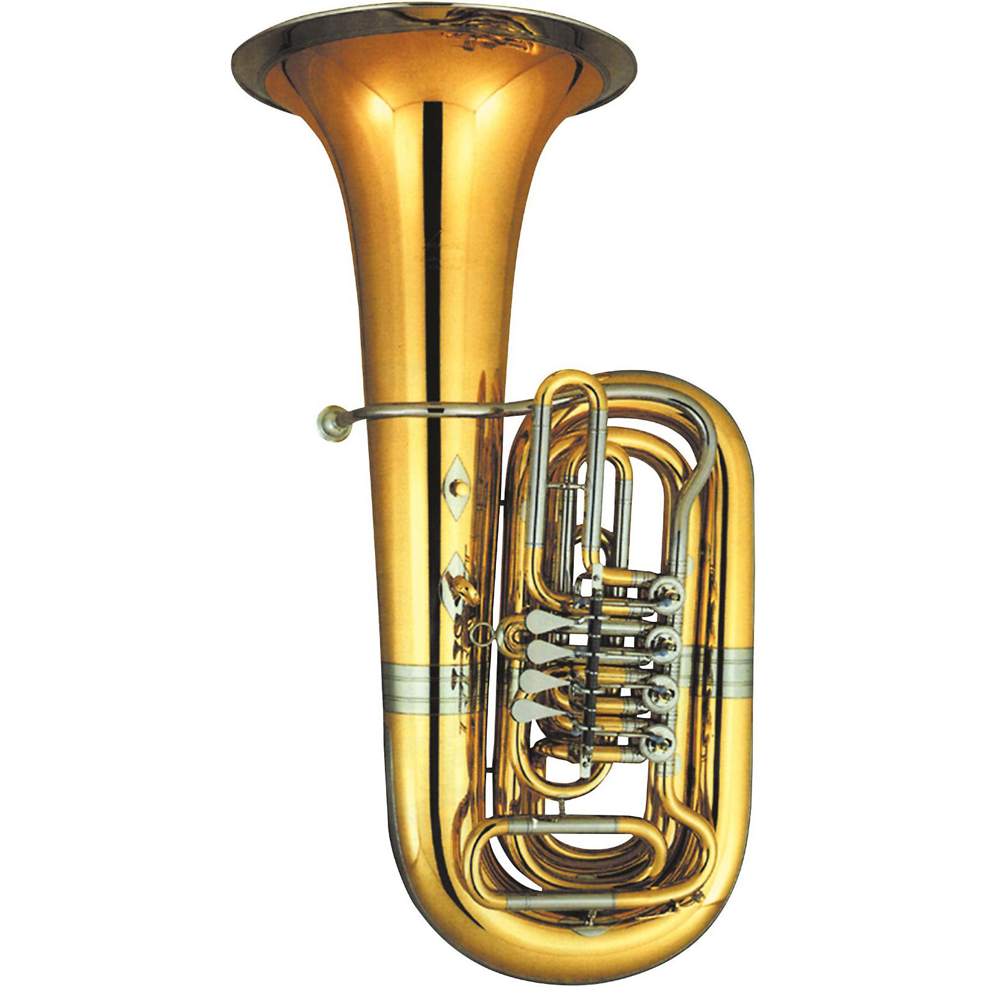 Miraphone 186-4U Series 4-Valve Yellow Brass BBb Tuba with Hard Case |  Music & Arts