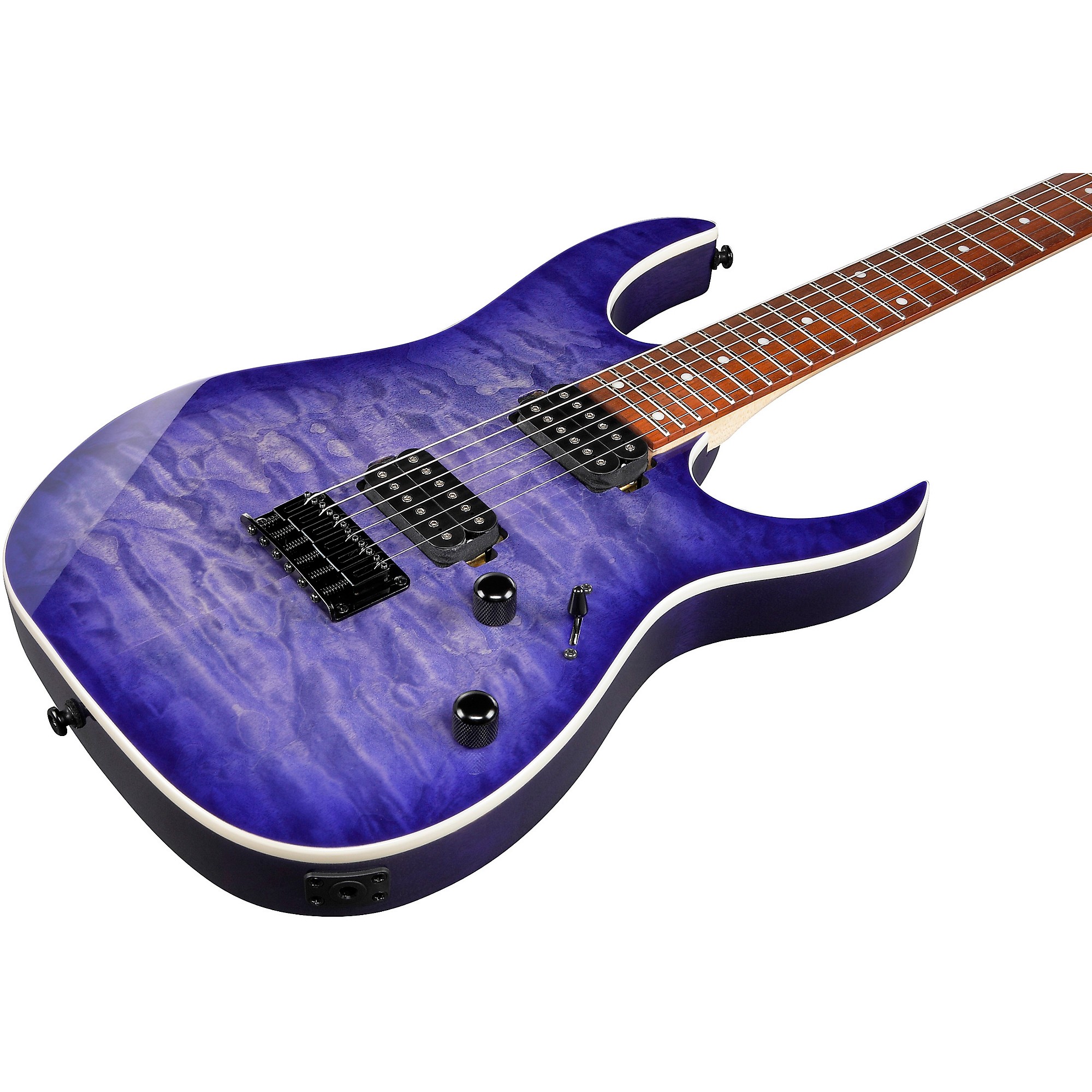 Ibanez RG421QM アイバニーズ Ibanez RG421QM Quilted Maple Top Electric Guitar Transparent