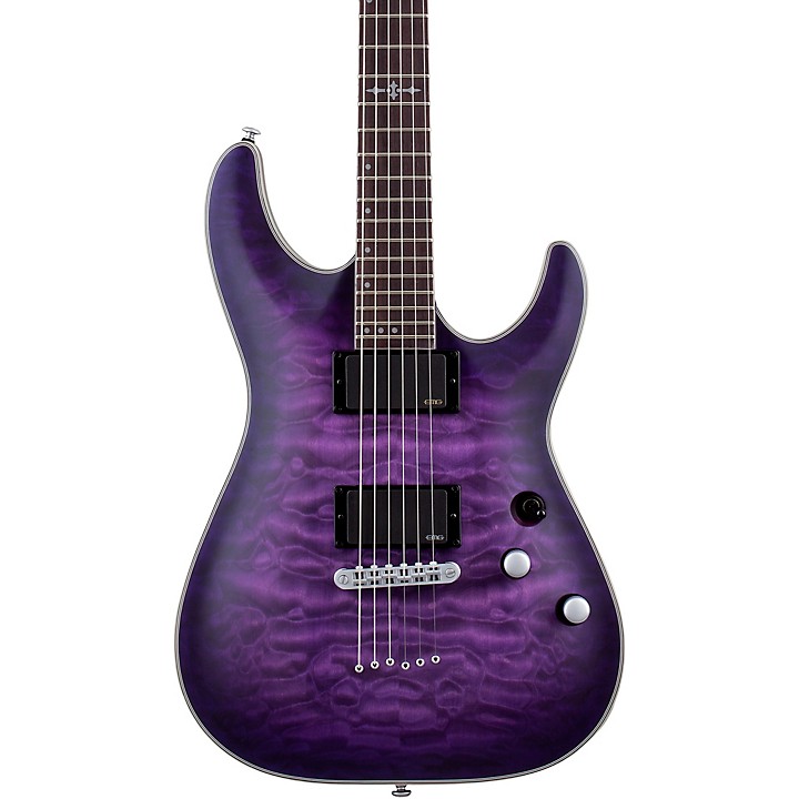 purple electric guitar