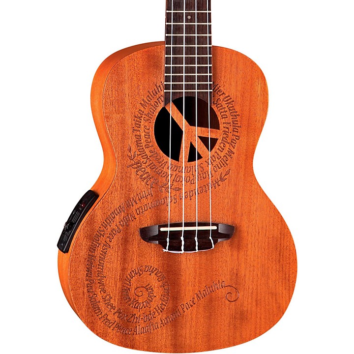 Luna Mahogany Series Maluhia Peace Acoustic-Electric Concert