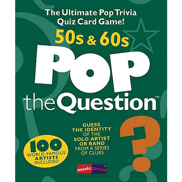 Music Sales Pop The Question 50 S 60 S The Ultimate Pop Trivia Quiz Card Game Music Arts