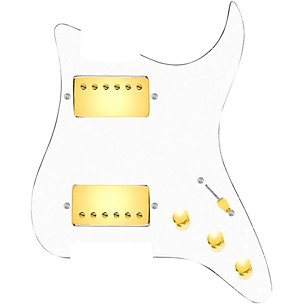 920d Custom HH Loaded Pickguard for Strat With Gold Cool Kids Humbuckers and S3W-HH Wiring Harness