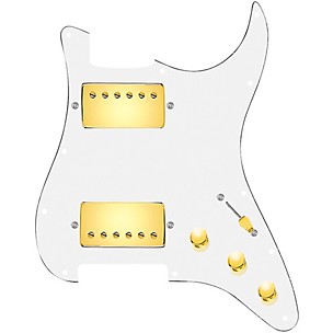 920d Custom HH Loaded Pickguard for Strat With Gold Roughneck Humbuckers and S5W-HH Wiring Harness