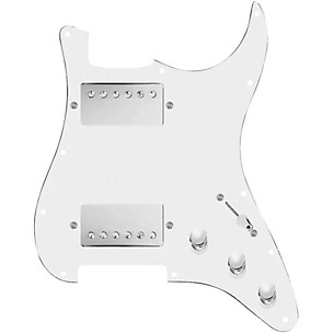 920d Custom HH Loaded Pickguard for Strat With Nickel Roughneck Humbuckers and S3W-HH Wiring Harness