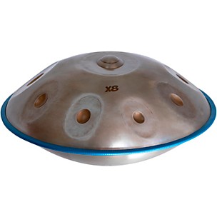 X8 Drums HPE-V Vintage Series Pro Handpan D Sabye Stainless-Steel With Bag, 9 Notes