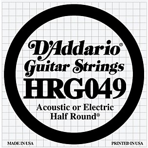 D'Addario HRG049 Half Round Electric Guitar String