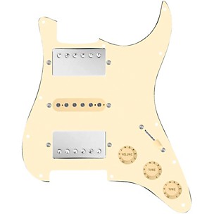 920d Custom HSH Loaded Pickguard for Stratocaster With Nickel Smoothie Humbuckers, Aged White Texas Vintage Pickups and S5W-HSH Wiring Harness