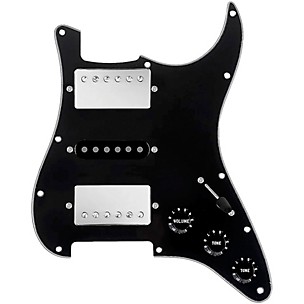 920d Custom HSH Loaded Pickguard for Stratocaster With Nickel Smoothie Humbuckers, Black Texas Vintage Pickups and S5W-HSH Wiring Harness