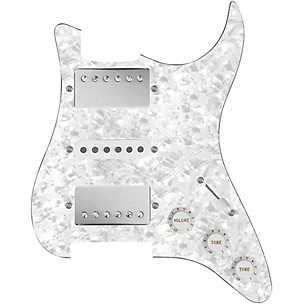920D Custom HSH Loaded Pickguard for Stratocaster With Nickel Smoothie Humbuckers, White Texas Vintage Pickups and S5W-HSH Wiring Harness