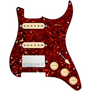 920d Custom HSS Loaded Pickguard For Strat With A Nickel Smoothie Humbucker, Aged White Texas Vintage Pickups and Aged White Knobs